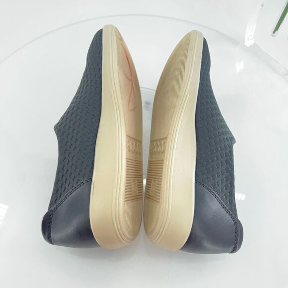 Ecco Women's Soft 2.0 Slip On Shoe Size 37 6 Black Fabric Casual Flat Stretchy - Picture 9 of 13